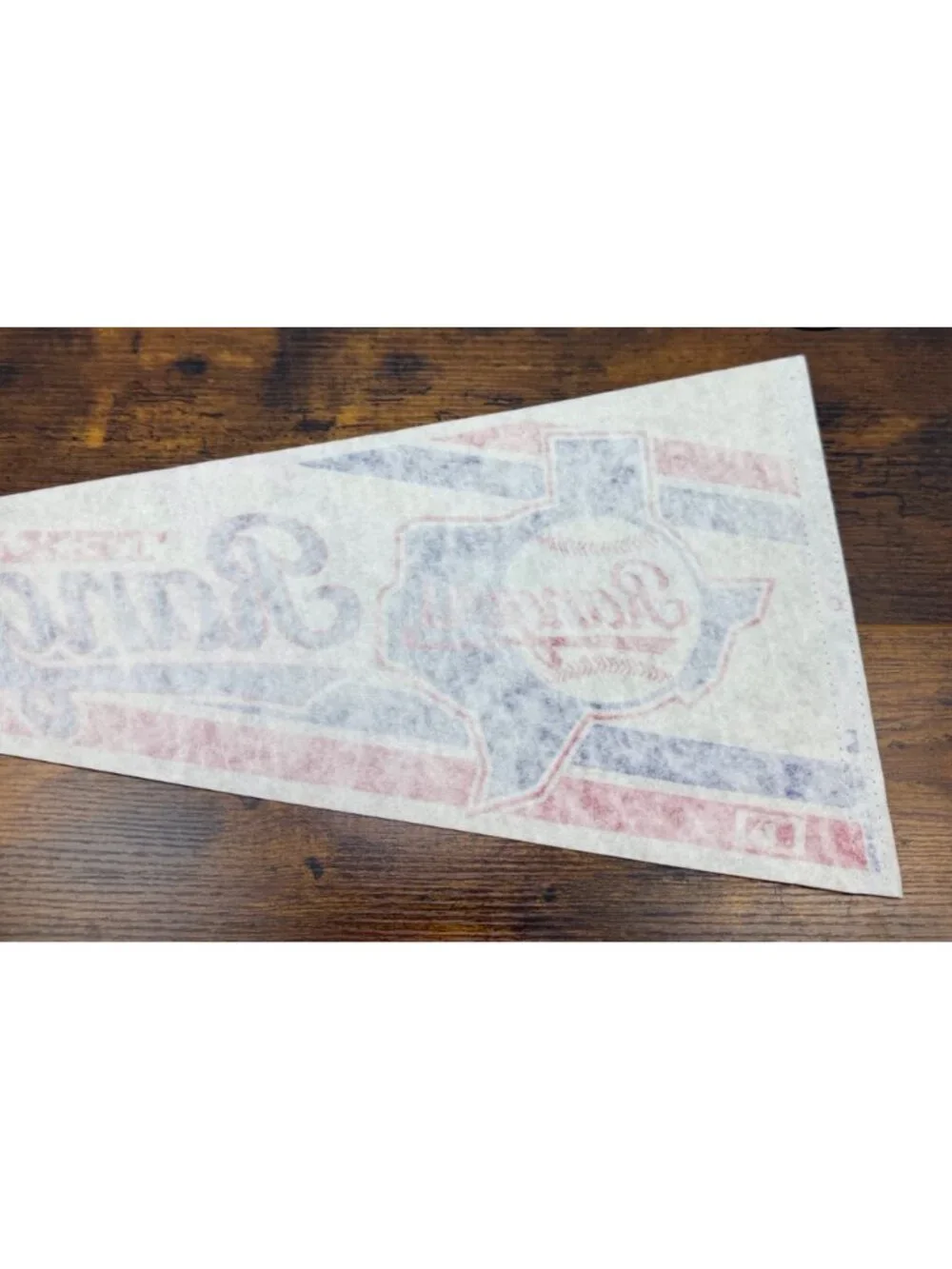 Texas Rangers MLB Vintage Felt Pennant With Retro Design & Classic Red White Blu